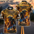 BlueJose Darts Fierce Minotaur Thunder Personalized Name, Team Name Shirt (4 Colors)