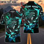 BlueJose Thunder Rising Darts Personalized Name, Team Name Pocket Shirt (6 Colors)