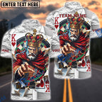 BlueJose Darts King of Hearts Royal Playing Card Personalized Name Shirt
