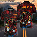 BlueJose Darts Fire Red Bull Personalized Name, Team Name Shirt (4 Colors)
