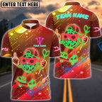 BlueJose Darts Neon Skater Target Cartoon Style Customized Name, Team Name 3D Shirt (4 Colors)