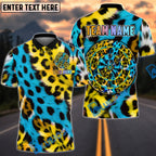 BlueJose Darts Neon Leopard Print Darboard Graphic Multicolor Options Personalized Name Shirt (6 Colors)