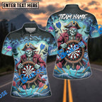 BlueJose Darts Pirate Reaper Dartboard Multicolor Options Personalized Name Shirt (4 Colors)