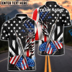 BlueJose Darts American Flag Metallic Arow Patriotic Design Personalized Name Shirt
