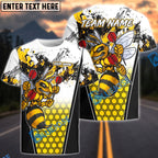 BlueJose Darts Angry Bee Honeycomb Personalized Name Shirt