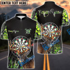 BlueJose Darts Deer Hunting Camo Multicolor Options Personalized Name Shirt (4 Colors)