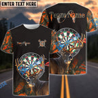 BlueJose Darts Deer Hunting Camo Multicolor Options Personalized Name Shirt (4 Colors)