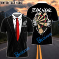 BlueJose Darts Tuxedo Style Hidden Dartboard Customized Name, Team Name 3D Shirt (4 Colors)