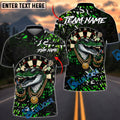 BlueJose Darts King Crocodile Multicolor Options Personalized Name Shirt (6 Colors)