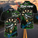 BlueJose Darts King Crocodile Multicolor Options Personalized Name Shirt (6 Colors)