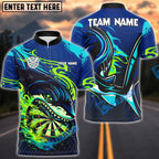 BlueJose Darts Shark Power Strike Multicolor Options Personalized Name Shirt (4 Colors)