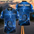 BlueJose Darts Lightning Glow Storm Personalized Name, Team Name Unisex Shirt (4 Colors)