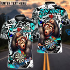 BlueJose Darts Monkey Graffiti Personalized Name, Team Name Unisex Shirt (4 Colors)
