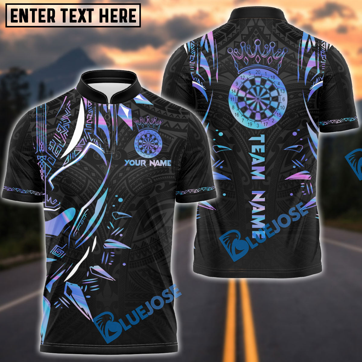 BlueJose Darts Black Panther WKD Personalized Name, Team Name Shirt (6 Colors)