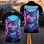 BlueJose Darts Neon Cat Cyberpunk Design Multicolor Options Personalized Name Shirt (4 Colors)