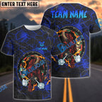 BlueJose Darts Fire Red Bull Personalized Name, Team Name Shirt (4 Colors)