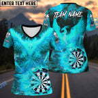 BlueJose Darts Flaming Phoenix Dartboard Multicolor Options Personalized Name Shirt (4 Colors)