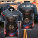BlueJose Darts Evil Teddy Bear with Dartboard Customized Name, Team Name 3D Shirt (4 Colors)