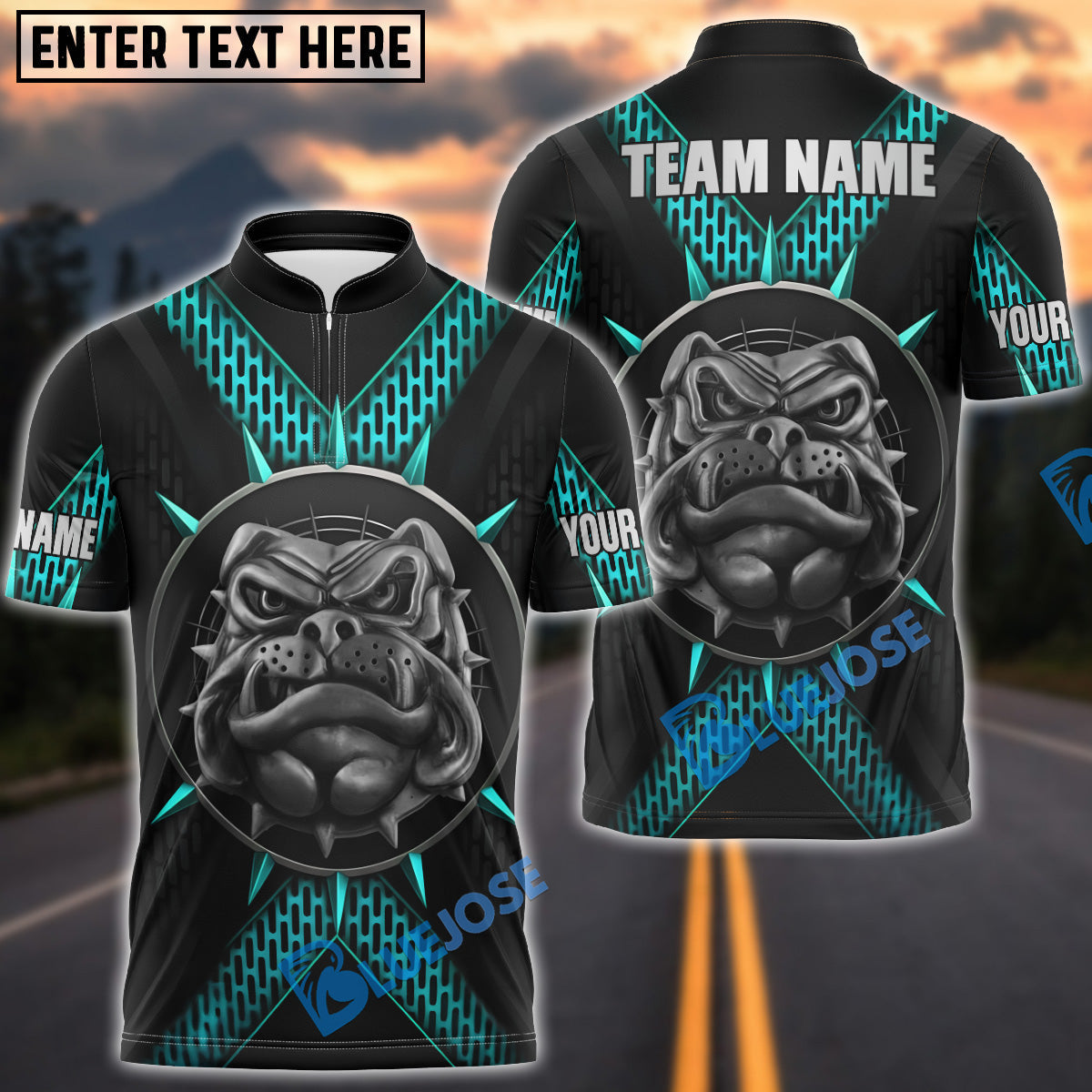 BlueJose Darts Bulldog Fierce Customized Name, Team Name 3D Shirt (4 Colors)