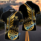 BlueJose Darts King's Crown Design Customized Name, Team Name 3D Shirt (4 Colors)