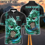 BlueJose Darts Dragon Golden Attire Personalized Name, Team Name Shirt (4 Colors)