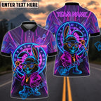 BlueJose Darts Neon Bunny Swag Customized Name, Team Name 3D Shirt (4 Colors)