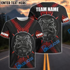 BlueJose Darts Bulldog Fierce Customized Name, Team Name 3D Shirt (4 Colors)