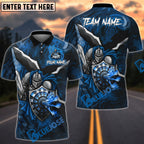 BlueJose Darts Knight Fire Shield Customized Name, Team Name 3D Shirt (4 Colors)