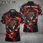 BlueJose Thunder Rising Darts Personalized Name, Team Name Pocket Shirt (6 Colors)