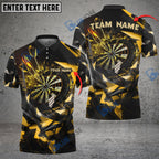 BlueJose Thunder Rising Darts Personalized Name, Team Name Pocket Shirt (6 Colors)