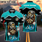 BlueJose Darts Cartoon Dartboard Street Style Multicolor Options Personalized Name Shirt (4 Colors)