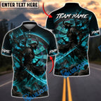 BlueJose Darts Dark Flame Samurai Warrior Dartboard Multicolor Options Personalized Name Shirt (4 Colors)