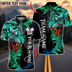 BlueJose Darts Power Tiger Multicolor Options Personalized Name Shirt (5 Colors)