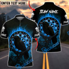 BlueJose Darts Raven Fire Dartboard Multicolor Options Personalized Name Shirt (4 Colors)