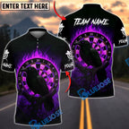 BlueJose Darts Raven Fire Dartboard Multicolor Options Personalized Name Shirt (4 Colors)