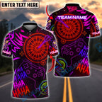 BlueJose Darts Neon Gamer Style Customized Name, Team Name 3D Shirt (4 Colors)