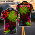 BlueJose Darts Neon Gamer Style Customized Name, Team Name 3D Shirt (4 Colors)