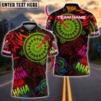 BlueJose Darts Neon Gamer Style Customized Name, Team Name 3D Shirt (4 Colors)