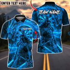BlueJose Darts Fire Dragon Samurai Dartboard Fantasy Multicolor Options Personalized Name Shirt (4 Colors)