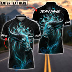 BlueJose Darts Bull Thunder Lightning Customized Name, Team Name 3D Shirt (4 Colors)