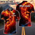 BlueJose Darts Flaming Punisher Skull Dartboard Multicolor Options Personalized Name Shirt (4 Colors)