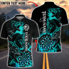 BlueJose Darts Howling Wolf Dartboard Multicolor Options Personalized Name Shirt (4 Colors)