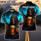 BlueJose Darts & Beer Grim Reaper Customized Name, Team Name 3D Shirt (4 Colors)