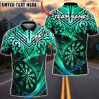 BlueJose Darts Luxury Gold Tribal Pattern Dartboard Multicolor Options Personalized Name Shirt (6 Colors)