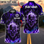 BlueJose Darts Flaming Skull Devil Fire Dartboard Personalized Name, Team Name Unisex Shirt (4 Colors)