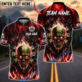 BlueJose Darts Flaming Skull Devil Fire Dartboard Personalized Name, Team Name Unisex Shirt (4 Colors)