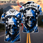 BlueJose Darts Skull Grunge Dripping Blood Dartboard Design Personalized Name, Team Name Unisex Shirt (4 Colors)