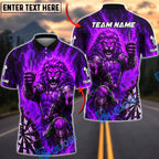 BlueJose Darts Fiery Lion Warrior Personalized Name, Team Name Unisex Shirt (4 Colors)