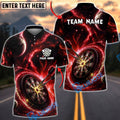 BlueJose Darts Galaxy Dartboard Bullseye Personalized Name, Team Name Unisex Shirt (4 Colors)