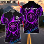 BlueJose Darts Four Fire Skull Dartboard Personalized Name, Team Name Unisex Shirt (4 Colors)